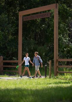 Trail walking at The Nocatee Preserve