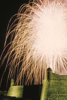 Fireworks over the Castillo de San Marcos, courtesy of FloridaHistoricCoast.com