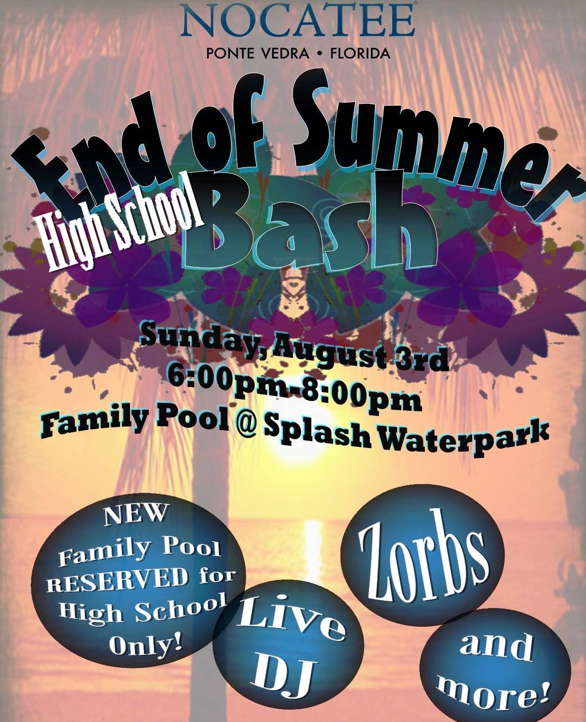 Nocatee End of Summer Bash at Splash