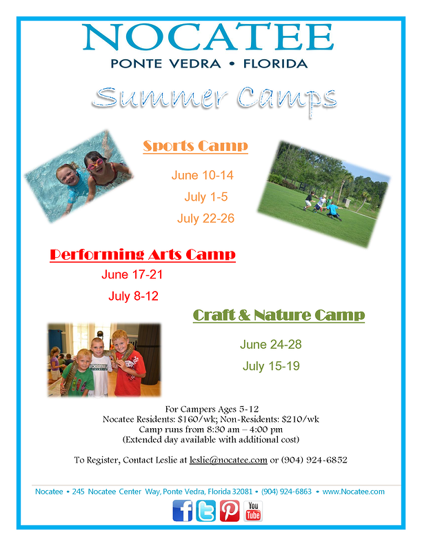 Nocatee Summer Kids activities