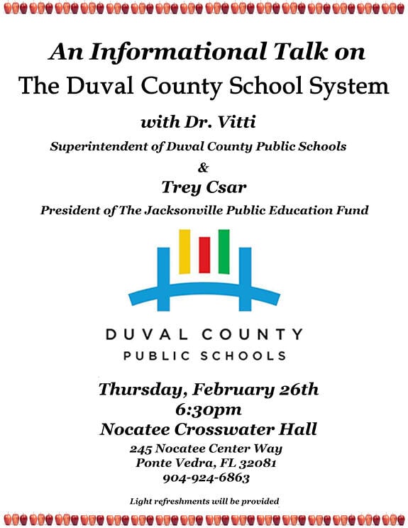 Informational Talk on Duval County School System at Nocatee