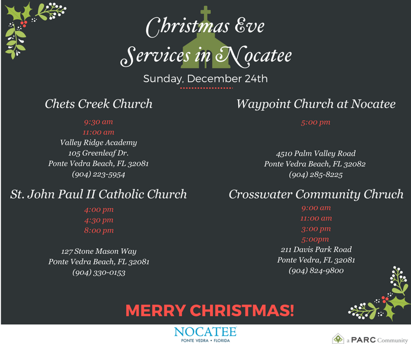 2018 Christmas Eve Church Services at Nocatee
