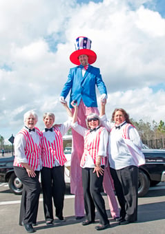 Barber Shop Quartet and Uncle Sam at Crosswater Grand-Opening