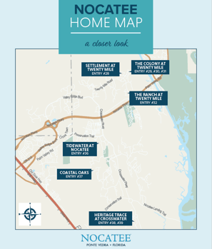 Nocatee Home Map for Parade of Homes 2019