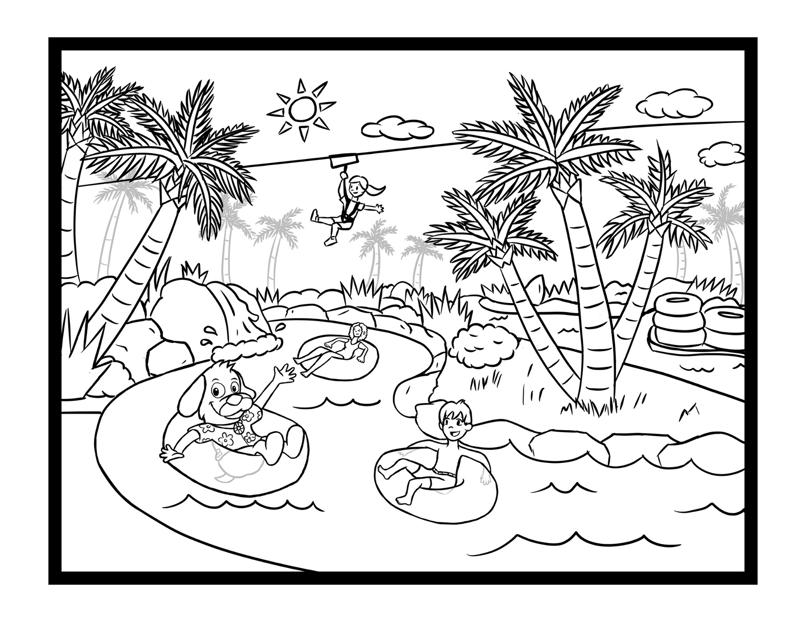 Nocatee Splash Water Park Coloring Page